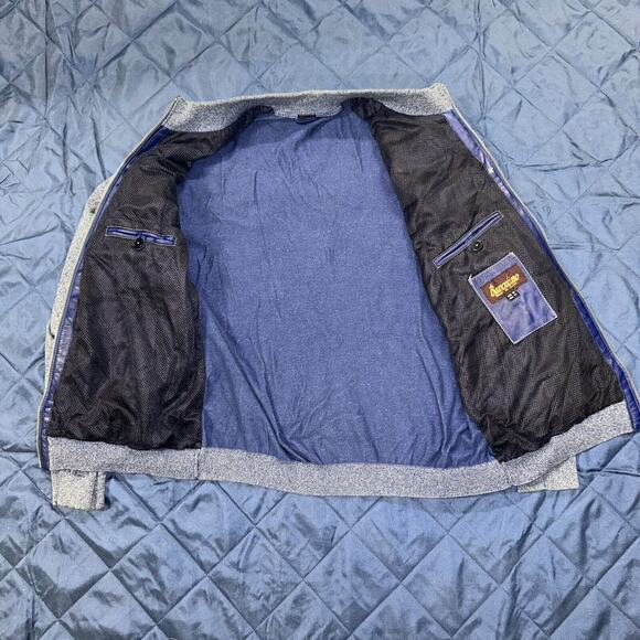 Rare Vintage Leather Knit Jacket Barcelino Torras Made in Spain US Size 46 - Picture 8 of 13